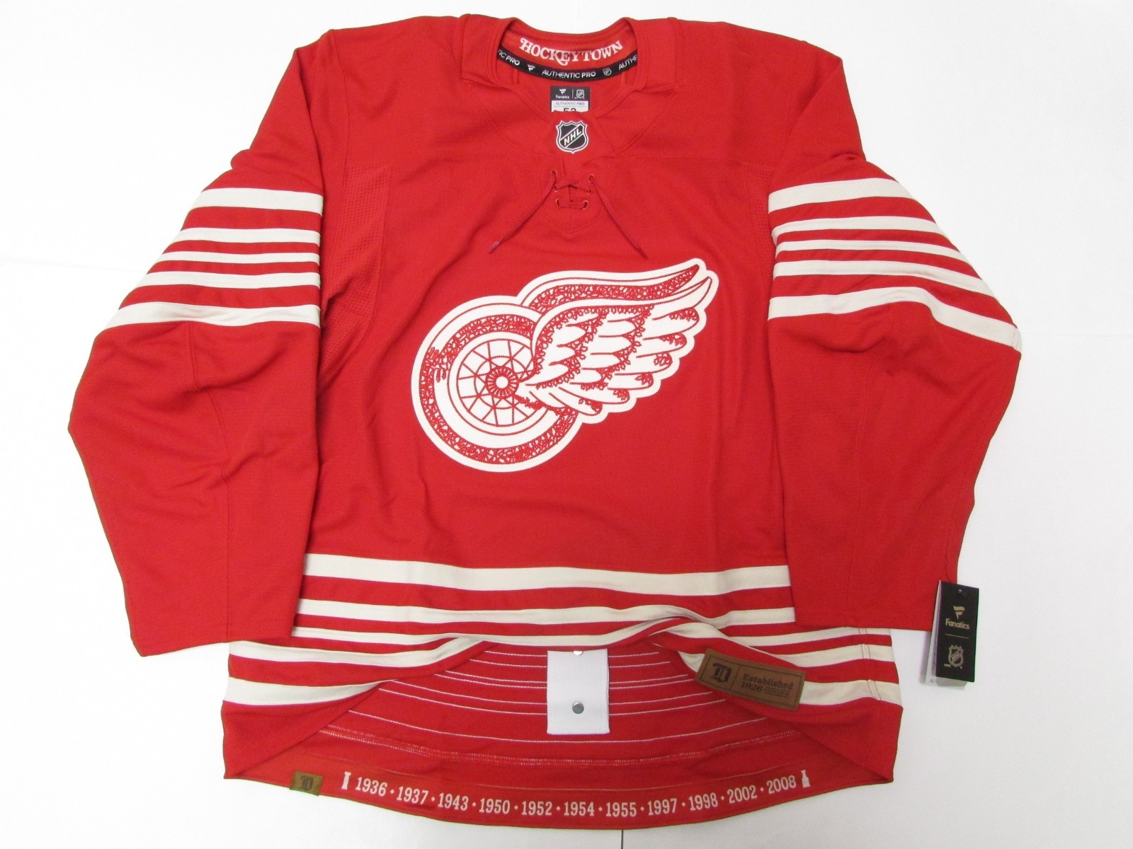 DETROIT RED WINGS CENTENNIAL FANATICS AUTHENTIC PRO HOCKEY JERSEY