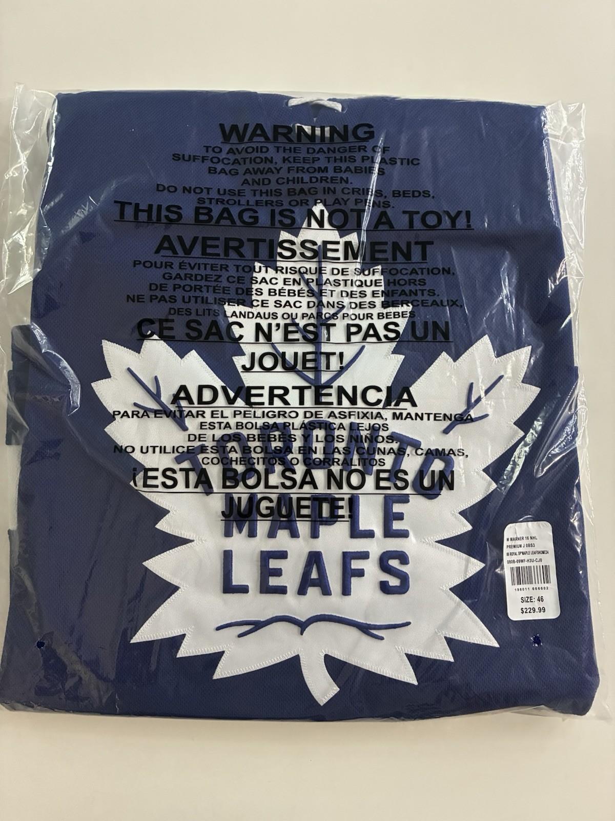 Toronto Maple Leafs Mitch Marner Fanatics Blue Home Premium Jersey Size 46 (S)