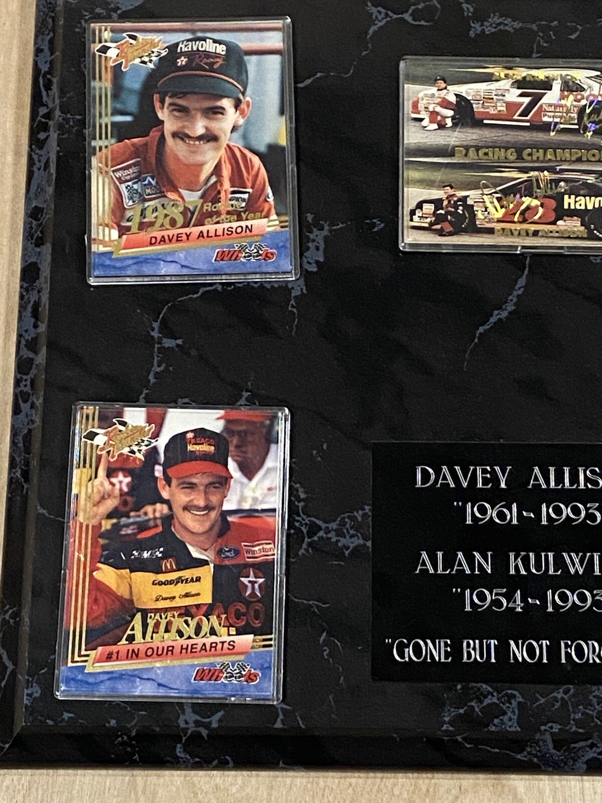 In Memory Davey Allison & Alan Kulwicki Memorial Wall Plaque 10.5″ x 13″ NASCAR