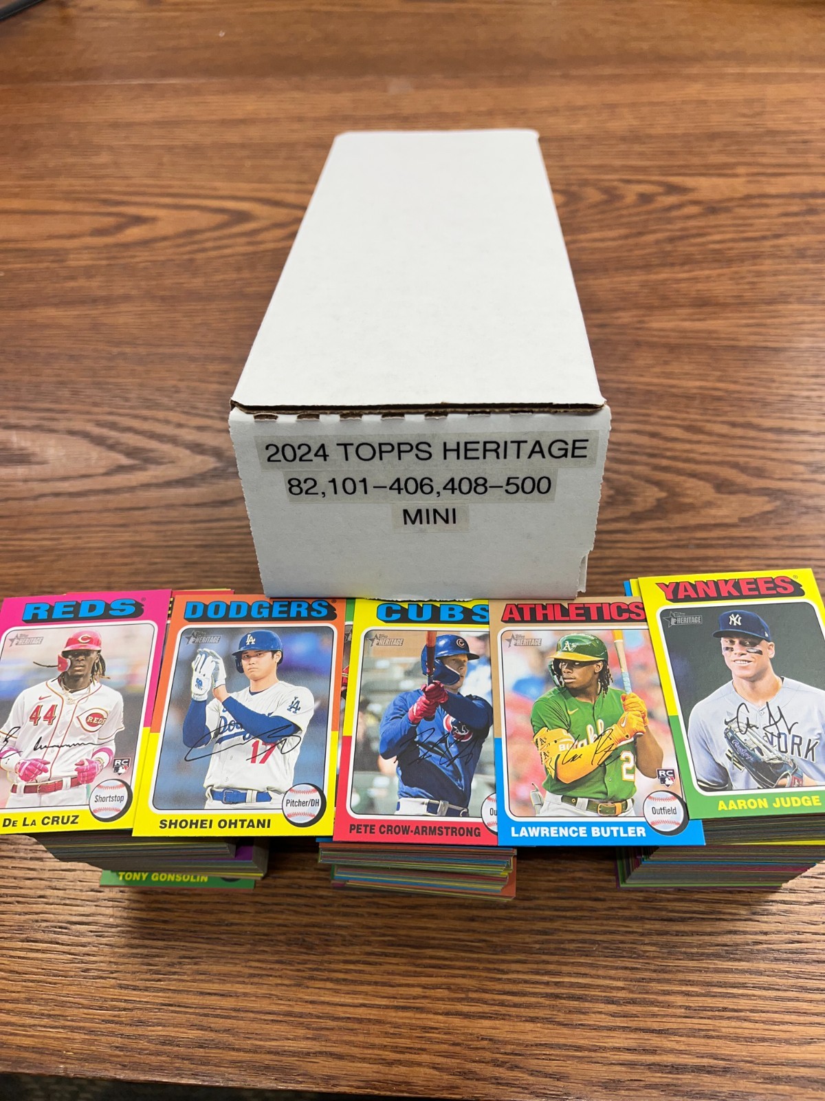 2024 Topps Heritage Mini Complete Base Set 82, 101-406, 408-500 (400 Cards)