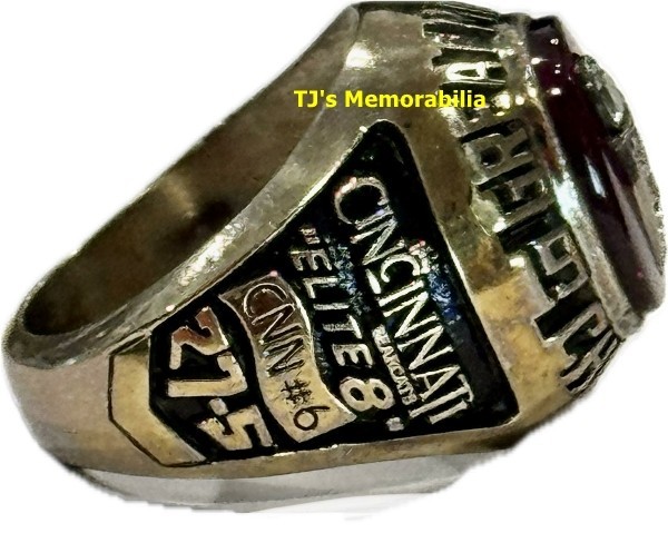 1993 CINCINNATI BEARCATS NCAA BASKETBALL MIDWEST CHAMPIONS CHAMPIONSHIP RING