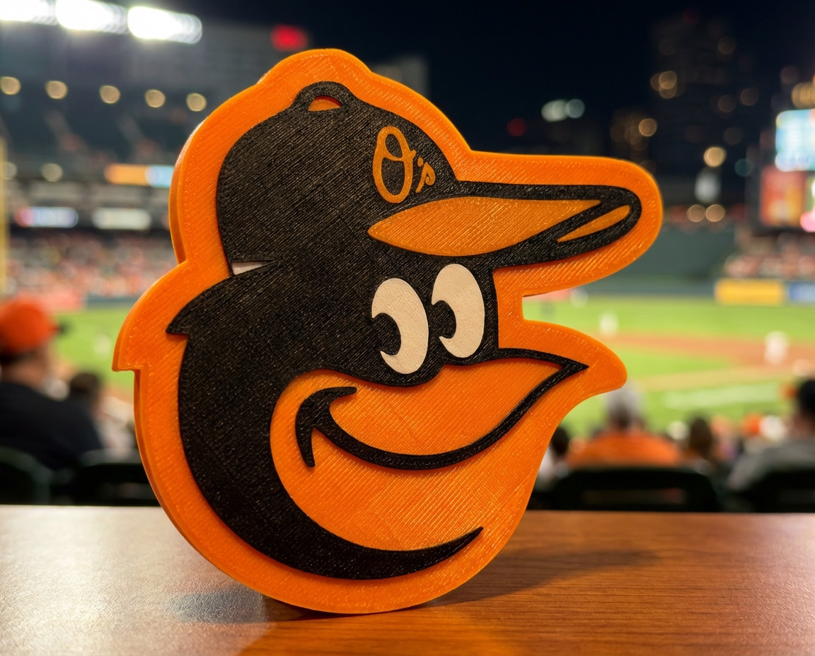 Baltimore Orioles 3D Wall Desk Shelf Sign MLB Cartoon Bird Logo Decor Baseball