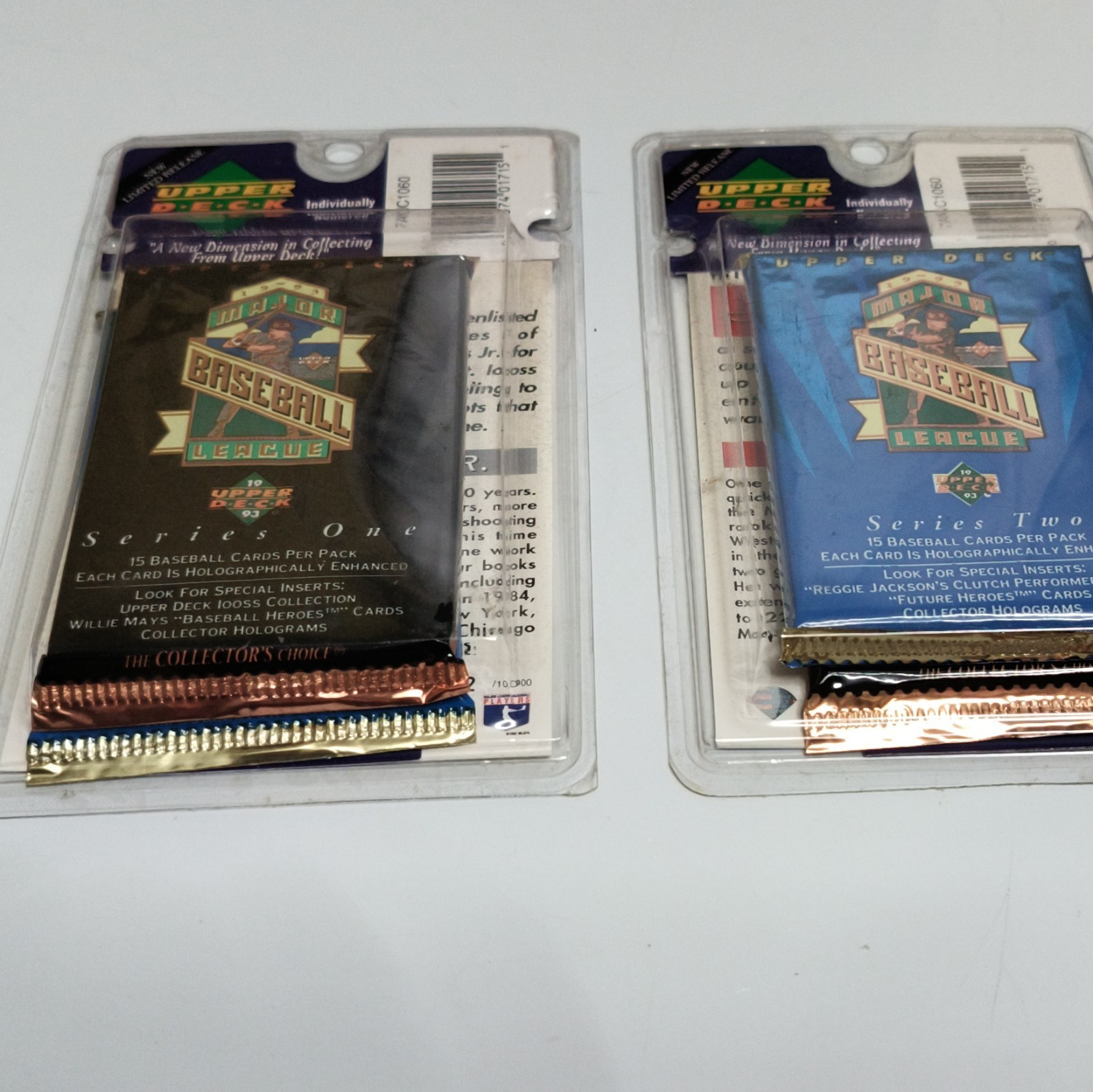 Upper Deck 1993 Baseball League 15-Card Pack Series 1/2 MLB Hologram