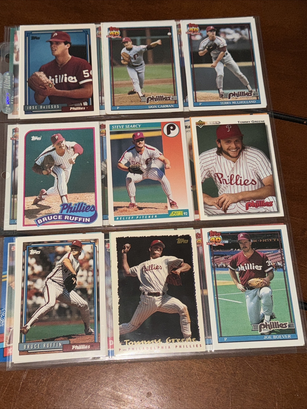 Philadelphia Phillies Lot Baseball Cards Mike Lieberthal Dale Murphy Maddux