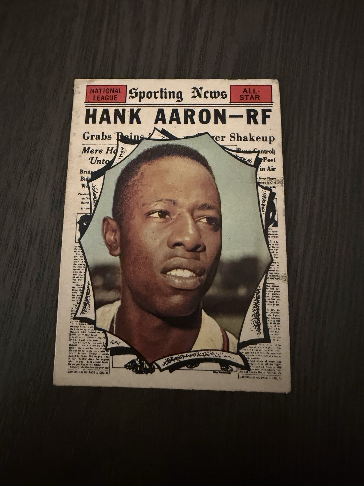 1961 Topps High Number # NL All-Star #577 HANK AARON Sporting News HOF (Read)
