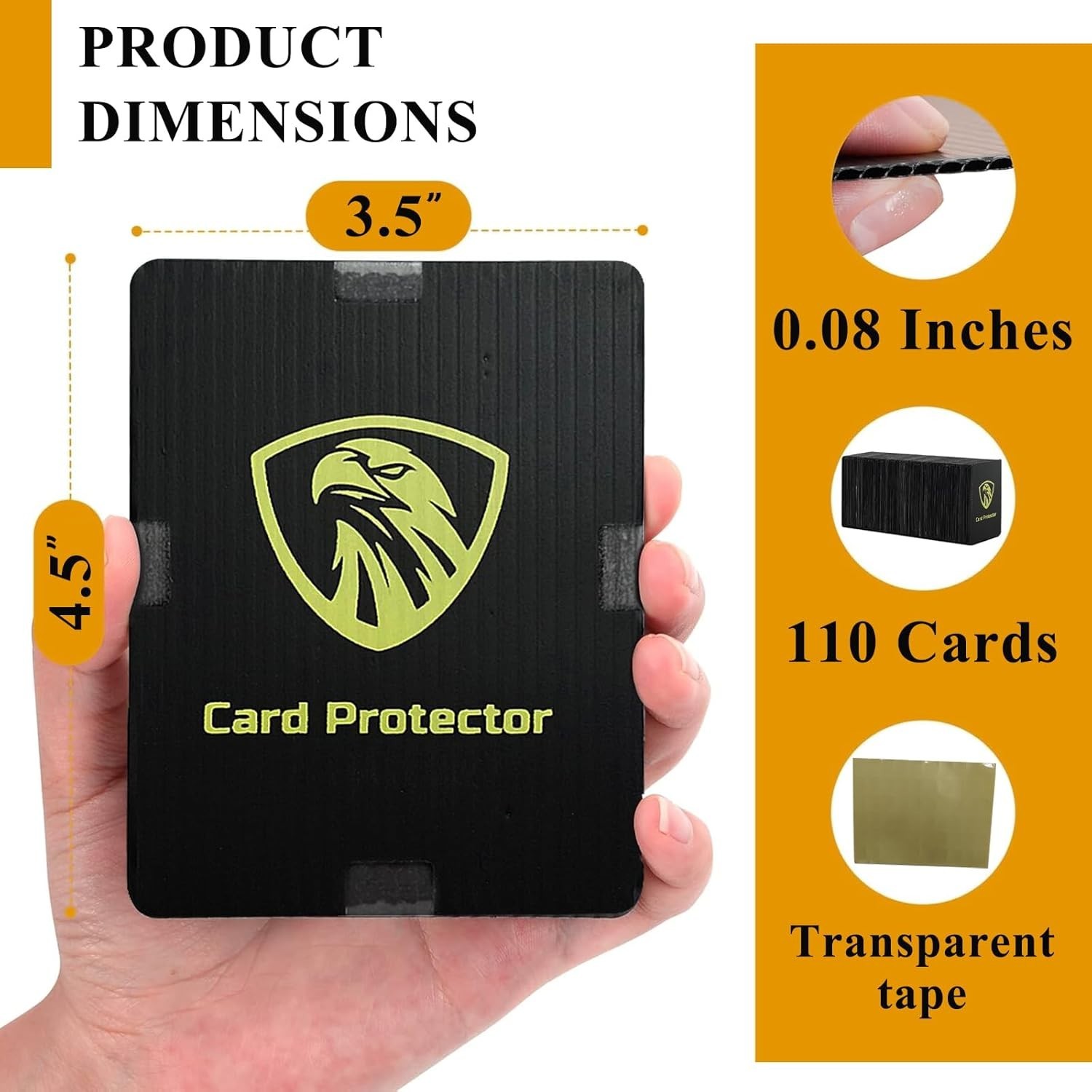 Lightweight Plastic Slab Savers for Trading Cards – 110-Pack, 3.5×4.5 inches