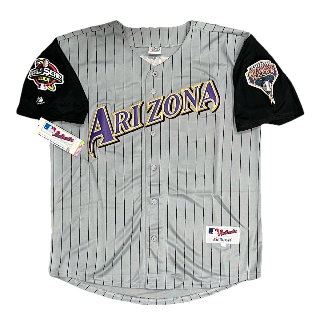 Randy Johnson Arizona Diamondbacks Grey Road World Series Jersey Men’s Large