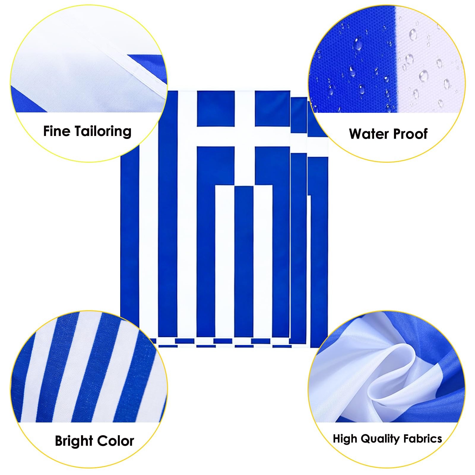 AhfuLife 30 Pcs Greece String Flags for 5.51×8.26 in-30 Pcs,