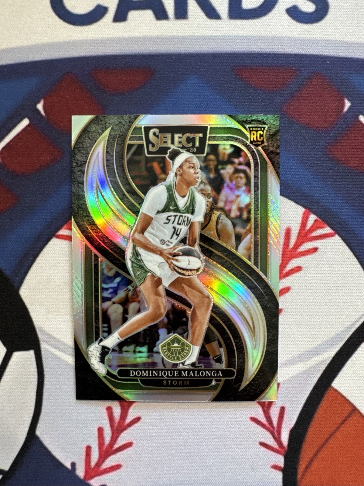 2025 Panini Select WNBA PREMIER LEVEL SILVER PRIZM DOMINIQUE MALONGA STORM #150