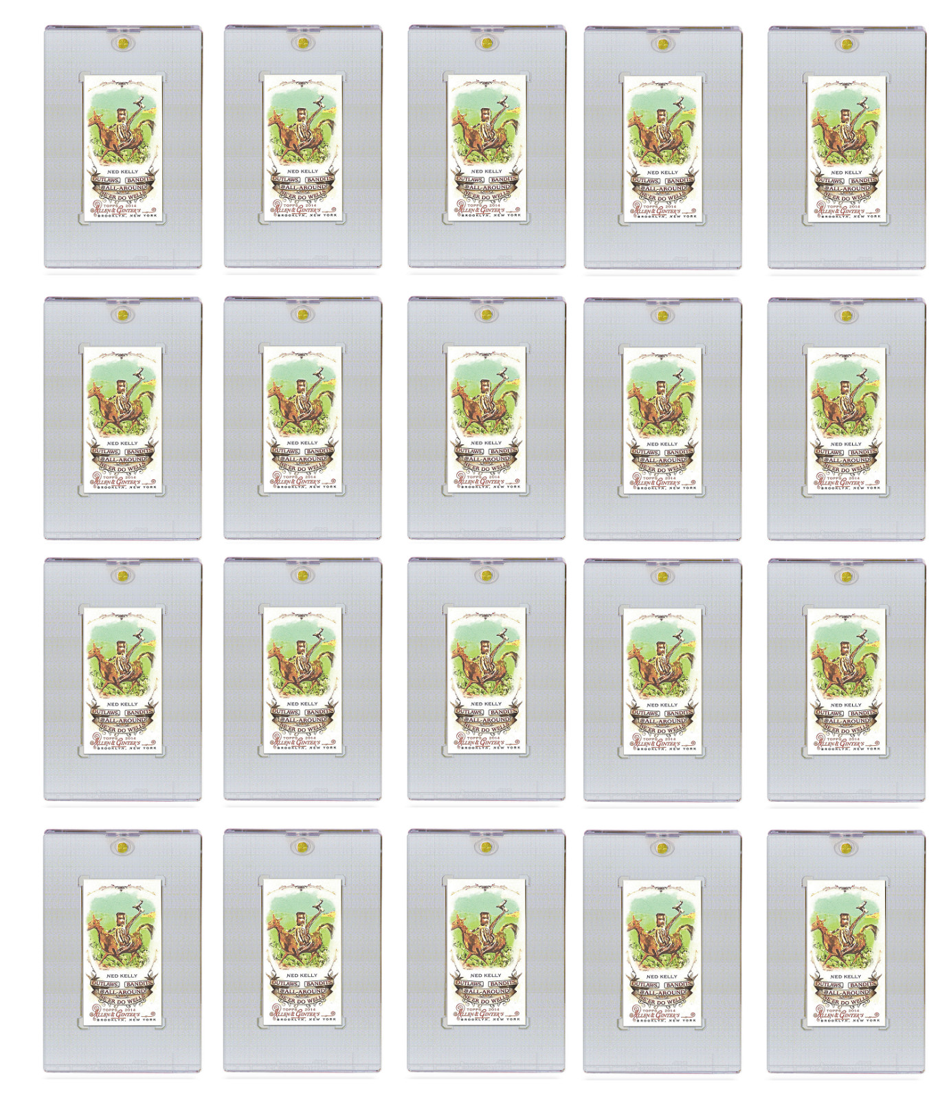 (20-Pack) Ultra Pro 35pt Mini Tobacco UV One Touch Magnetic Trading Card Holder