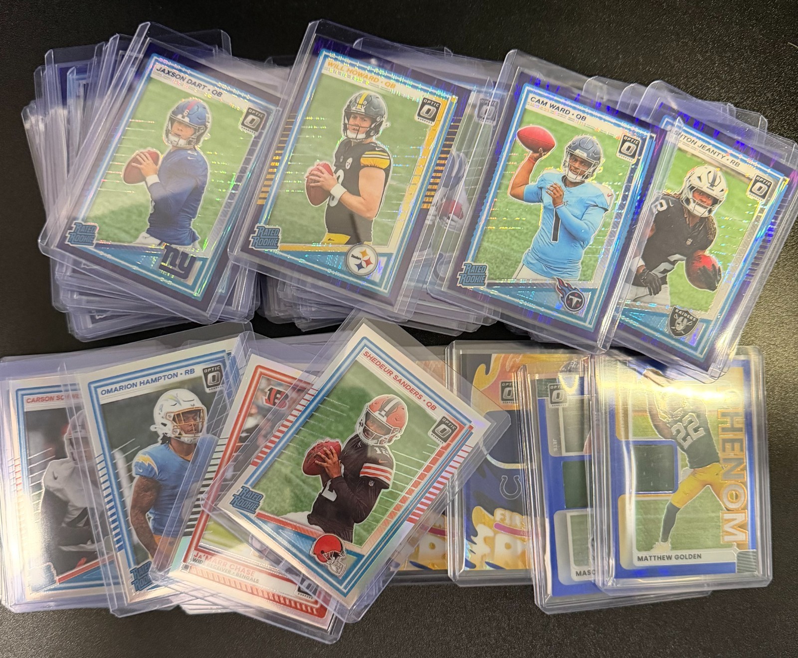 2025 Optic NFL Holo, Purple Shock & Patch Parallels Complete Your Set (U-Pick)