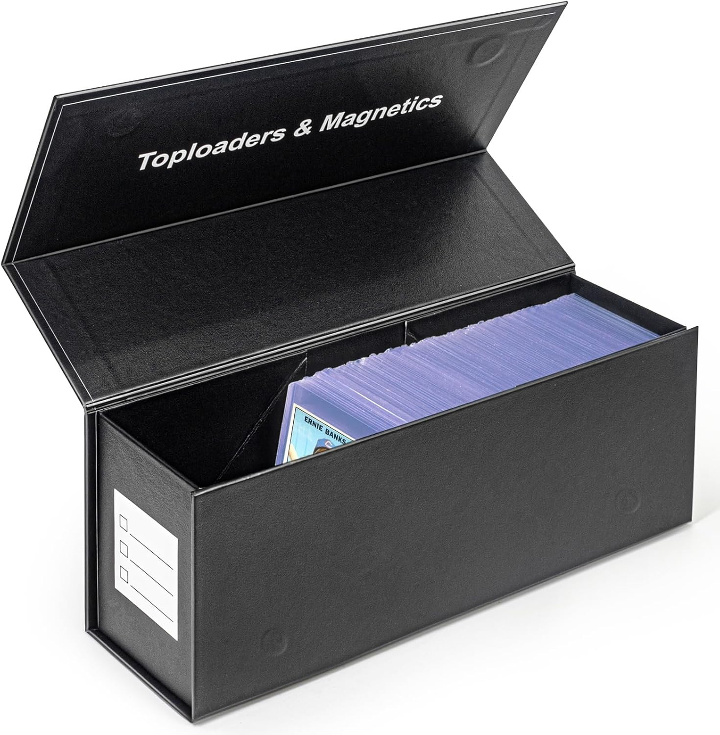 Top Loaders Storage Box for Trading Cards, Vertical Magnetic Closure Sports Card