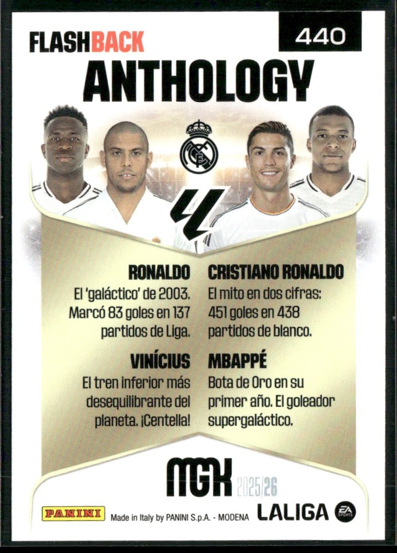 2025 Panini Megacracks Flashback Anthology Ronaldo/ Cristiano Ronaldo/ Vinicius/