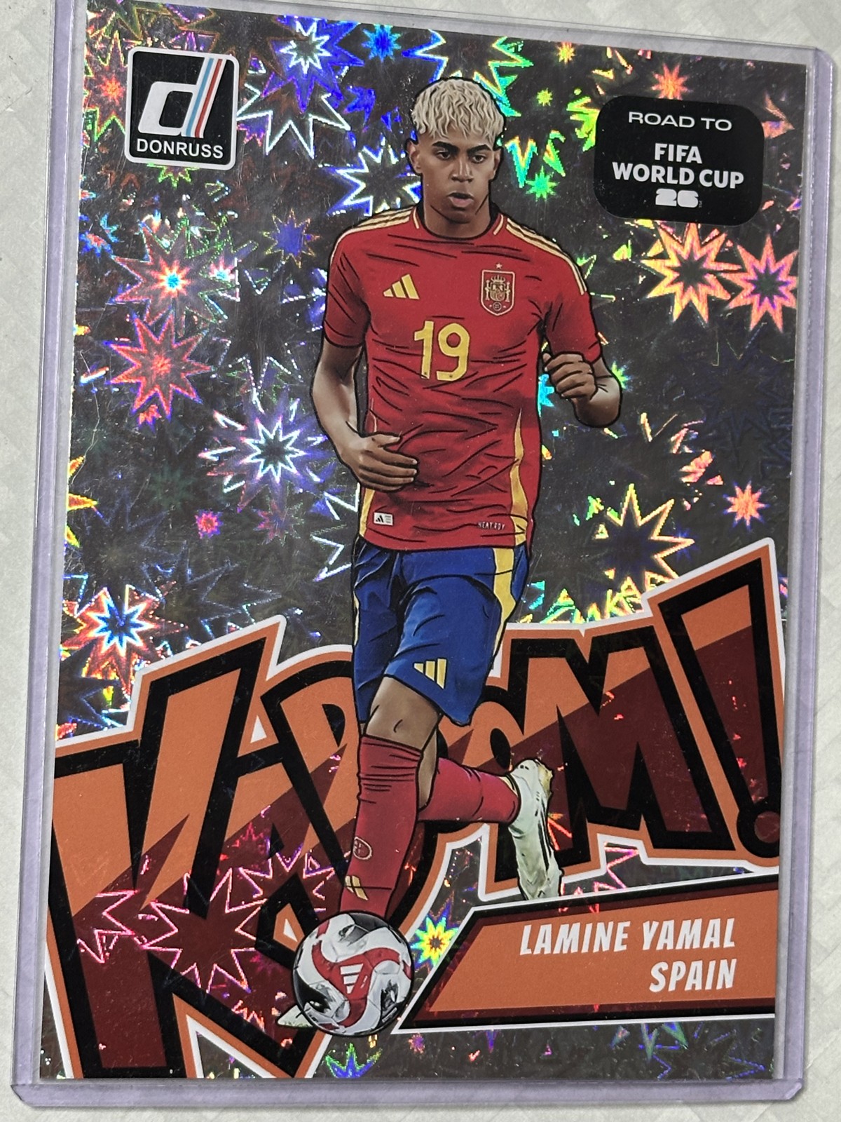 2025-26 Panini Donruss Road to Fifa World Cup – Jumbo – Kaboom Lamine Yamal #12