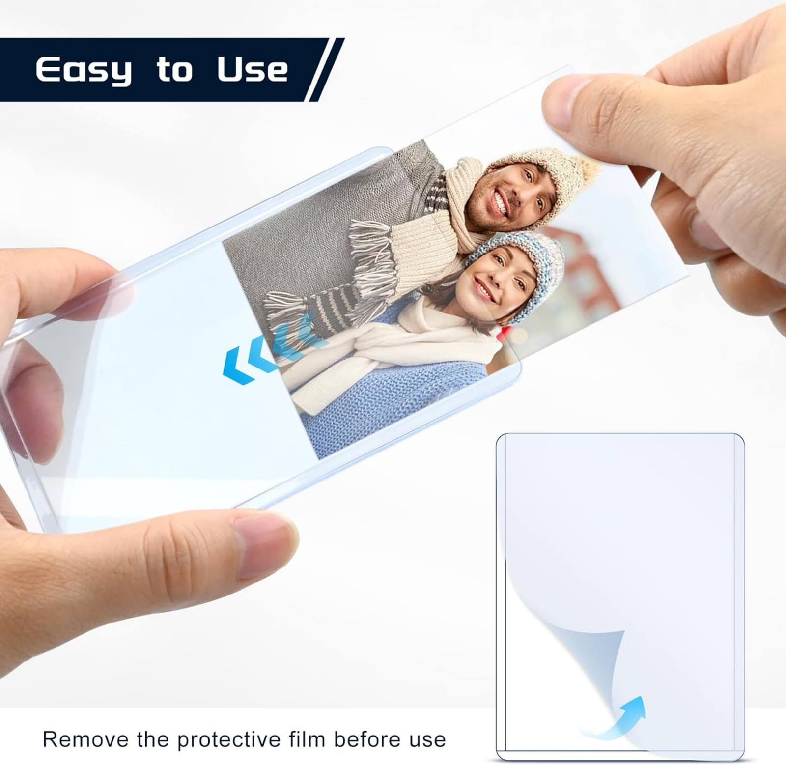 Clear Blue PVC Toploaders 35PT For Baseball Basketball Cards 25/50/100/200pcs US