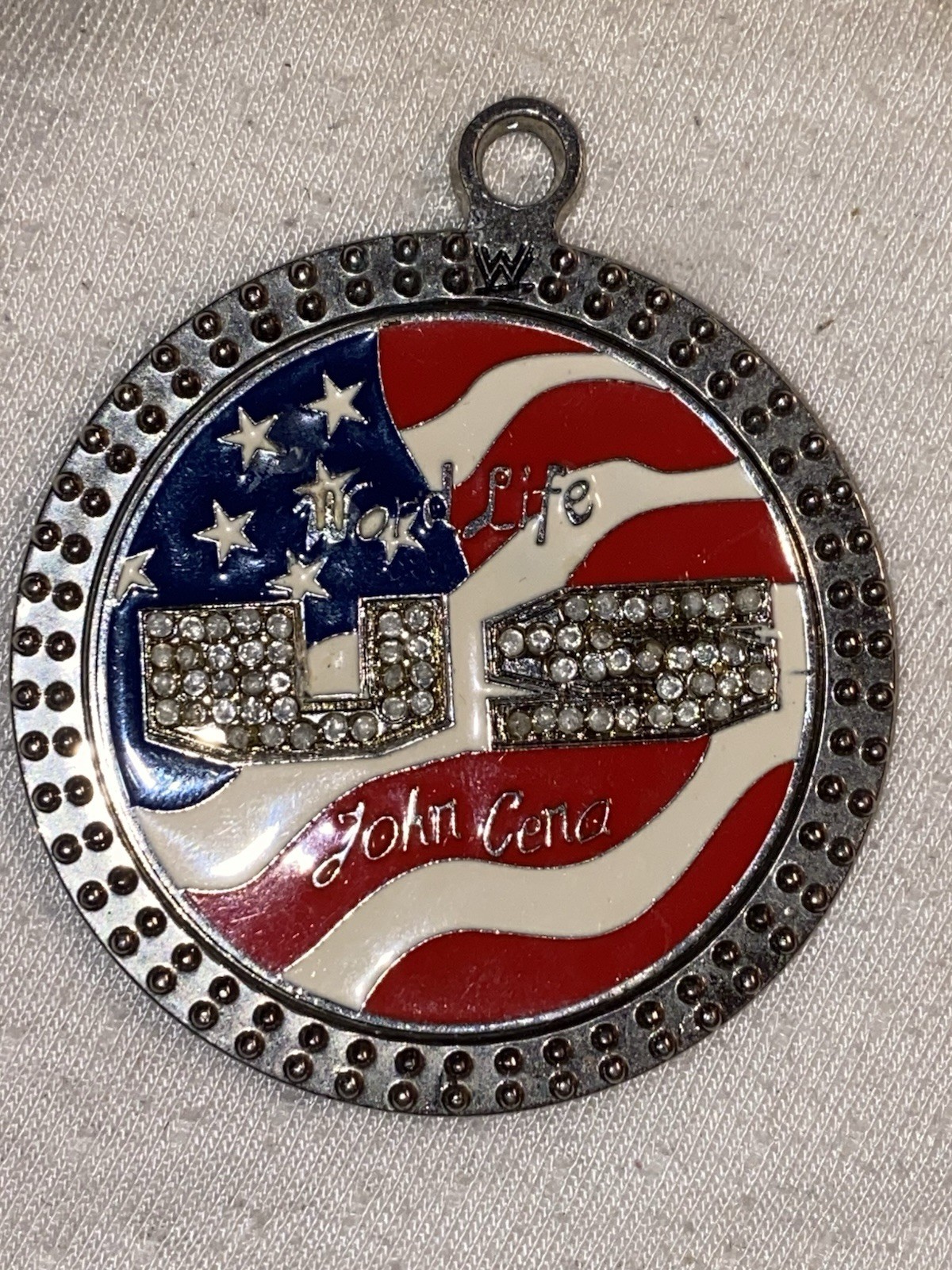 RARE 2004 Edition John Cena Necklace Chain Pendant Spinner WWE WWF Word Life