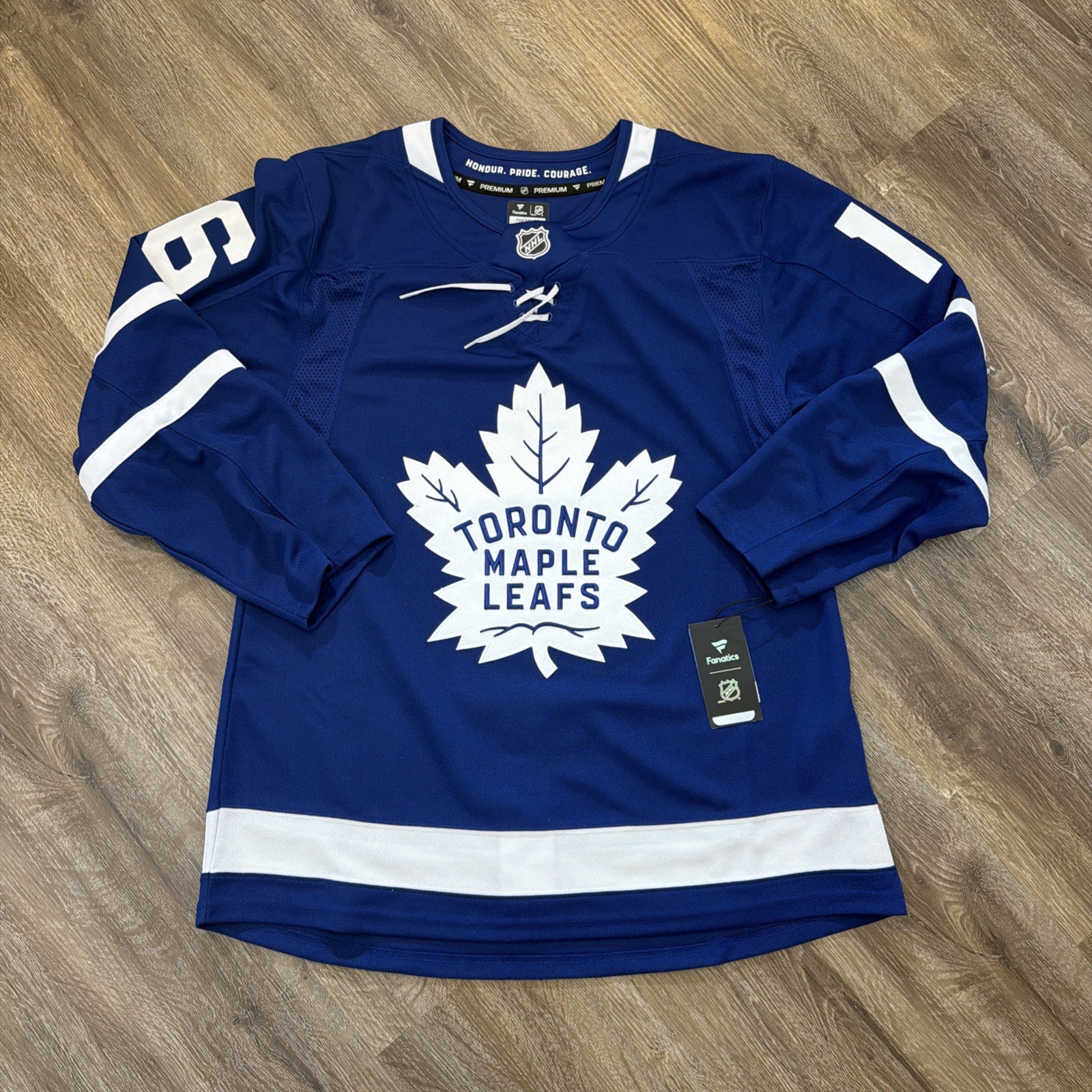 Toronto Maple Leafs Jersey Medium 50 Men’s Marner Fanatics Premium Fight Strap