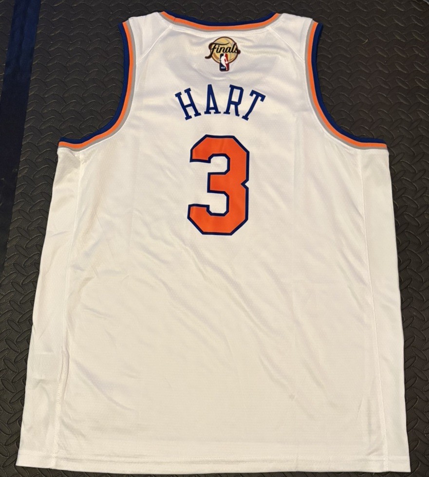 Josh Hart 2026 NBA Finals New York Knicks White Jersey Mens Large L Size 48