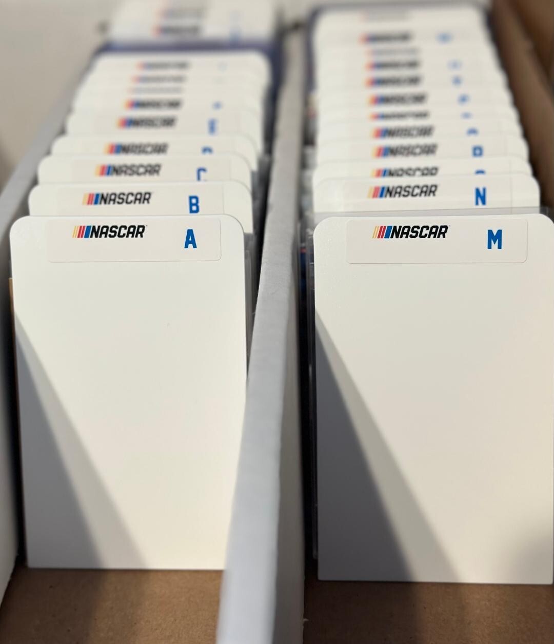 (26) TALL Sports Card Dividers with 26 FREE NASCAR A-Z Labels Set