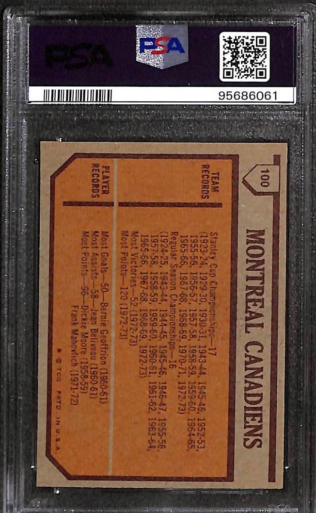 1973 Topps #100 Montreal Canadians Team PSA 5 EX 95686061
