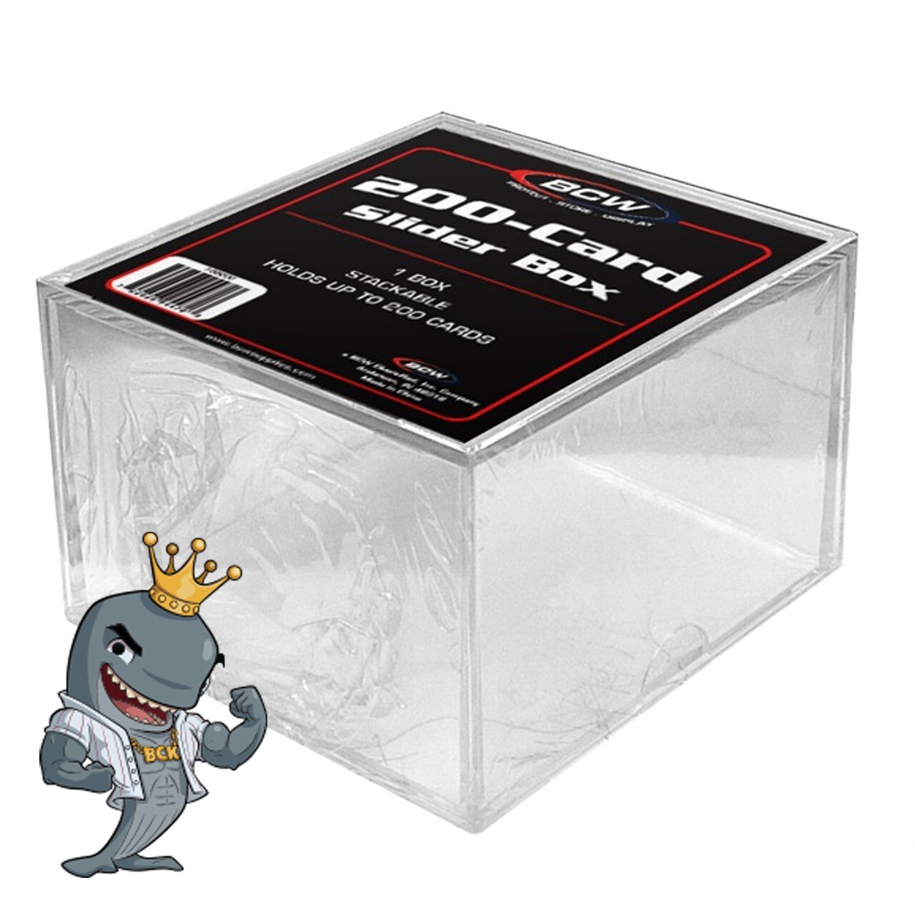 (6 Pack) BCW 200-Card Slider Plastic Box Holders For Trading Cards/TCG FREE SHIP
