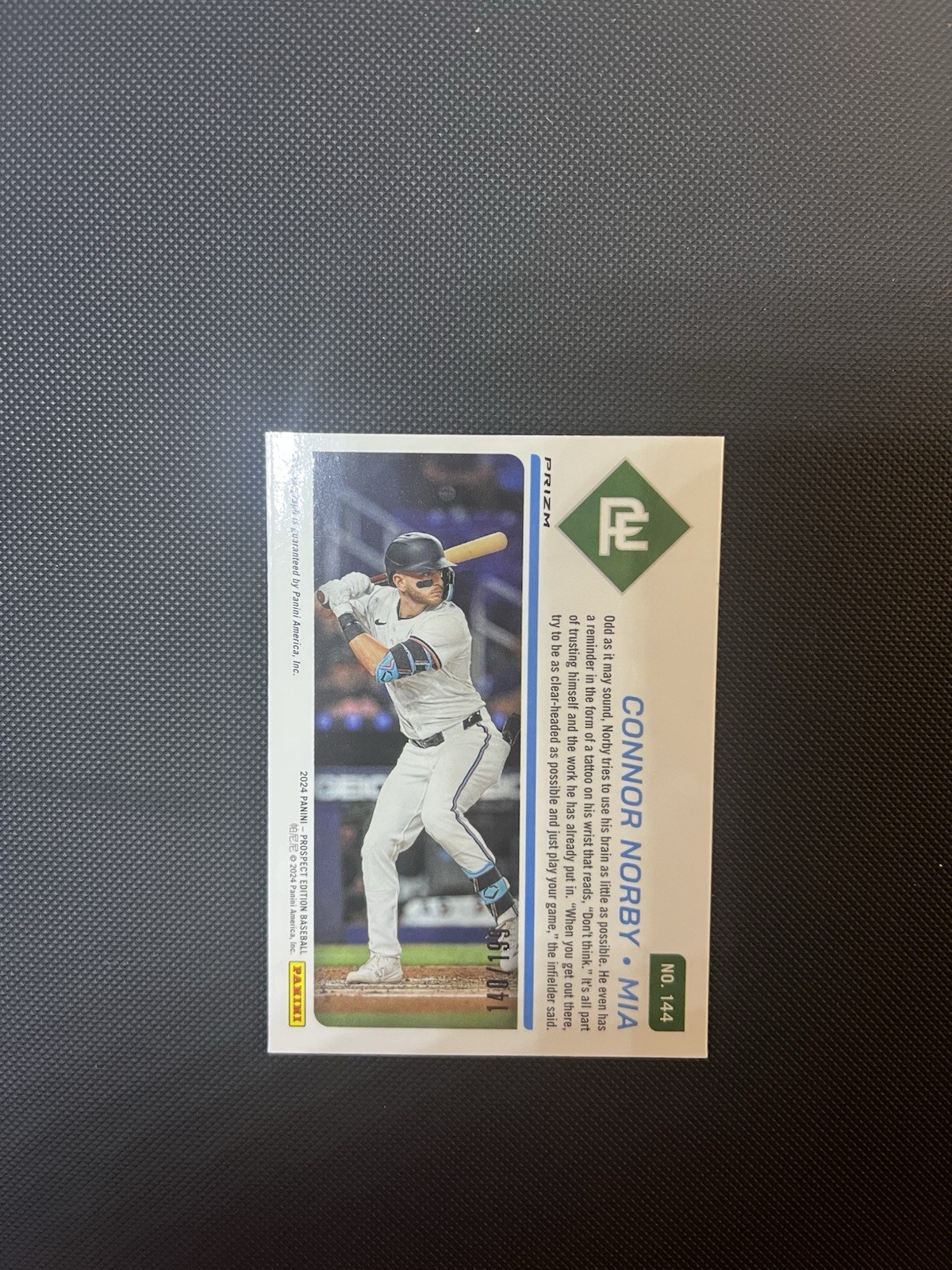2024 Panini Prospect Edition – Connor Norby #144 Red Prizm Signatures /199 (AU,