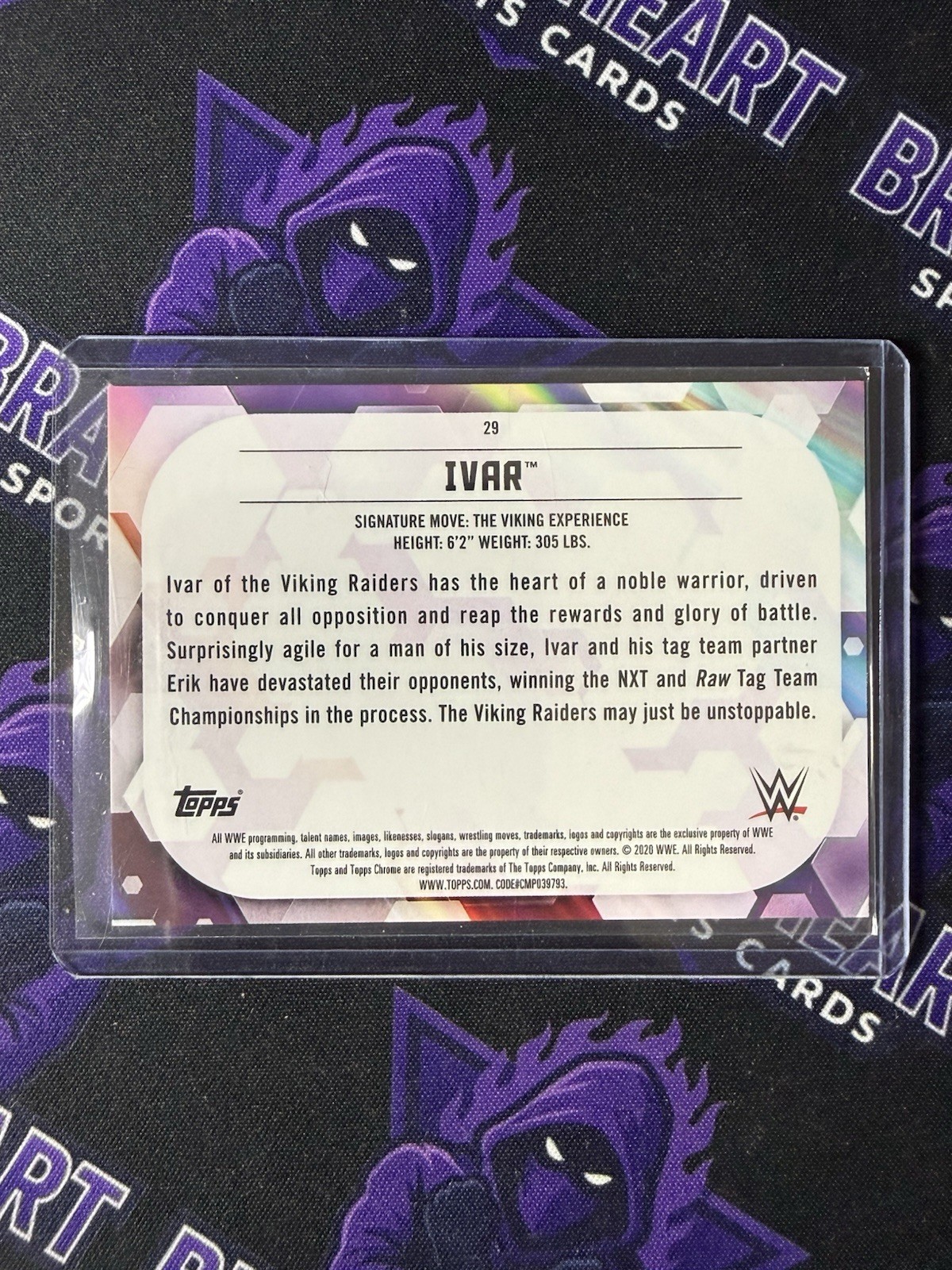 2020 Topps Chrome WWE Ivar Green Refractor #14/99