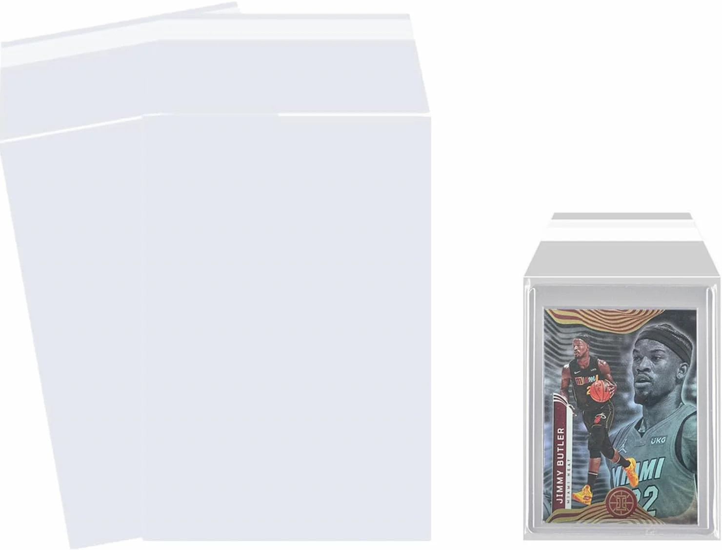 200 PCS Resealable Team Bags for Toploader Holders 35-130PT, Fit Sleeves for Top