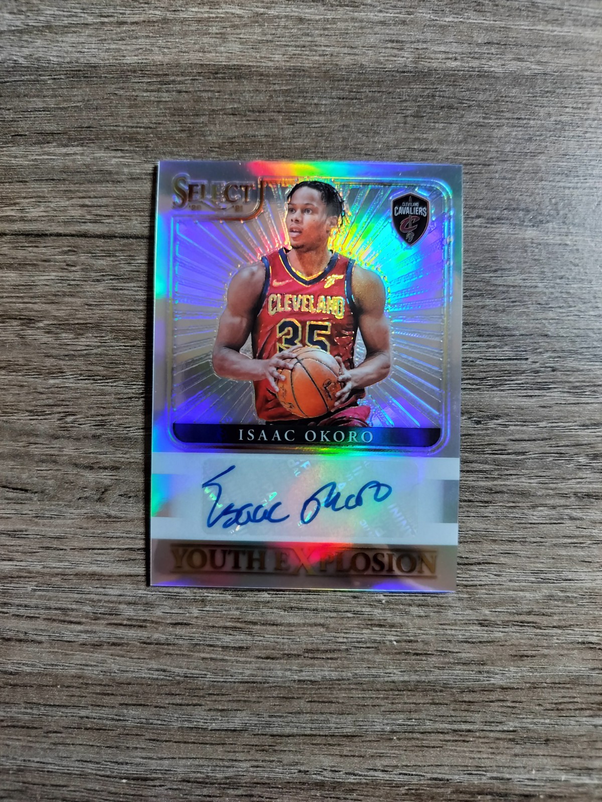 2020-21 Panini Select – Youth Explosion Signatures Isaac Okoro #YES-IOK (AU, RC)
