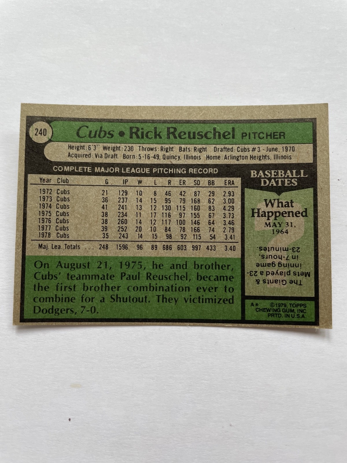 1979 Topps Cubs Team – Missing Only 4 Cards EX-MT/NM Bill Buckner Kingman