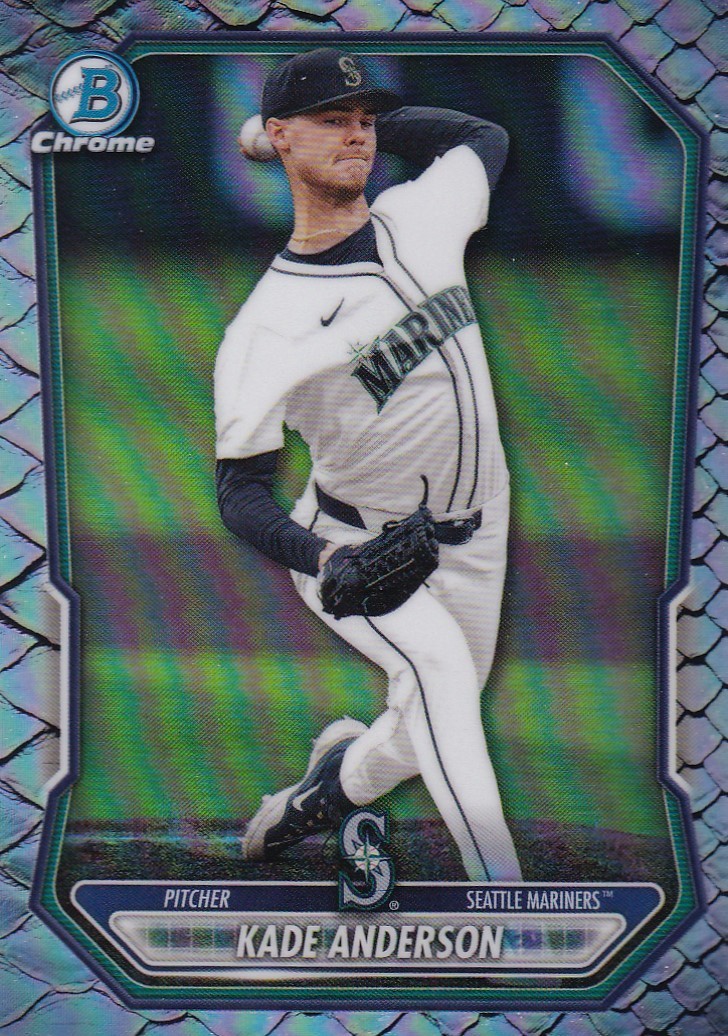 KADE ANDERSON BOWMAN CHROME RC PROSPECTS REPTILIAN REFRACTOR MARINERS #19 2026