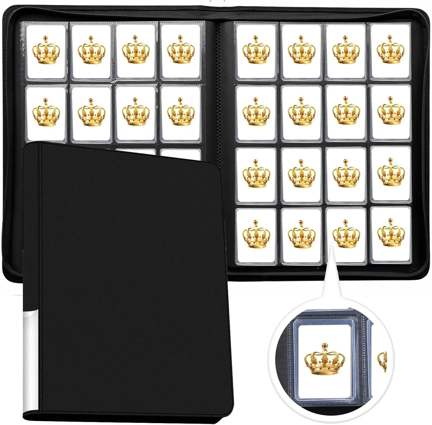 Top Loader Binder 16 Pocket | Trading Card Album 640 Cards Toploader NEW 35pt