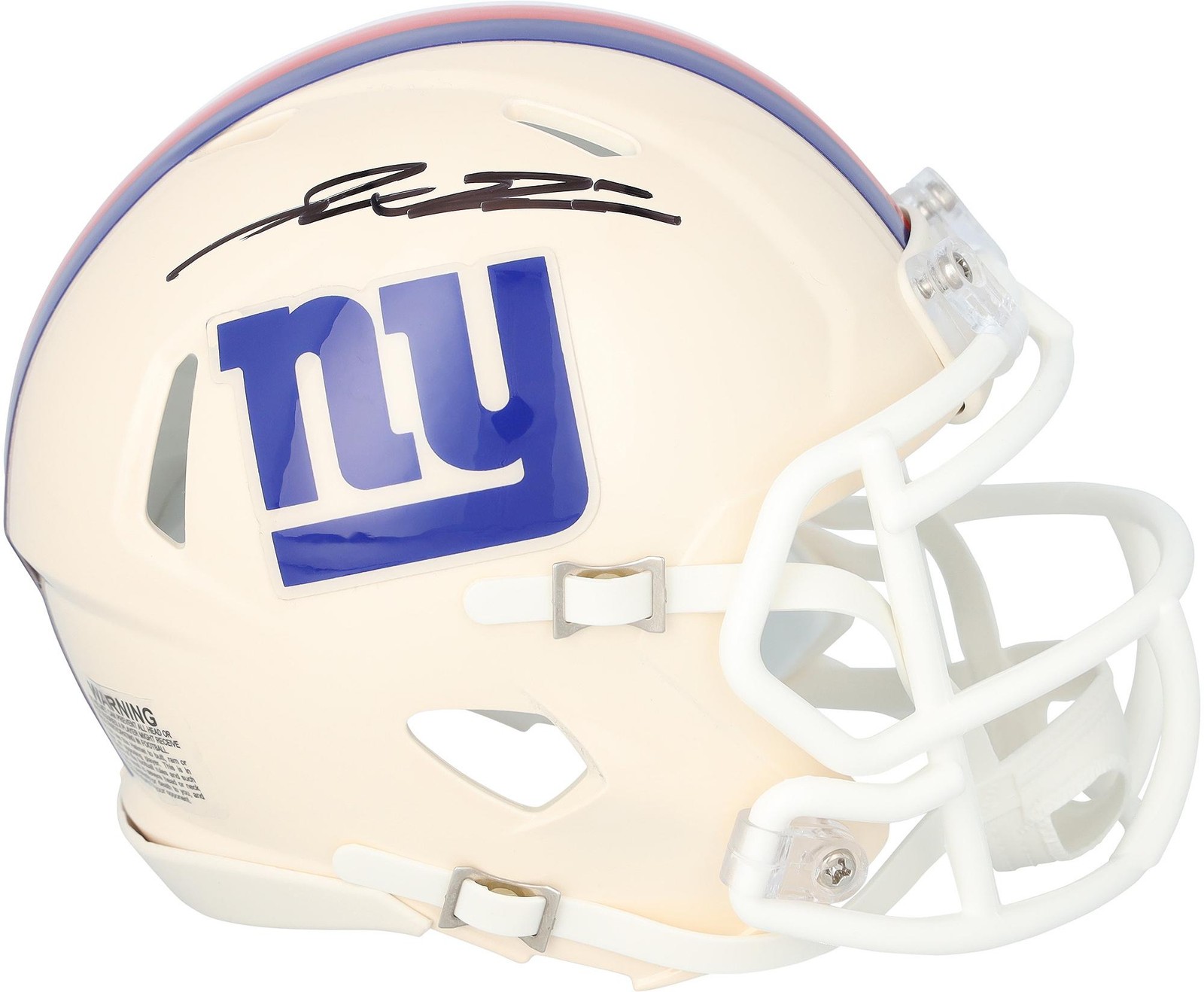 Jaxson Dart New York Giants Autographed Riddell Retro Speed Mini Helmet