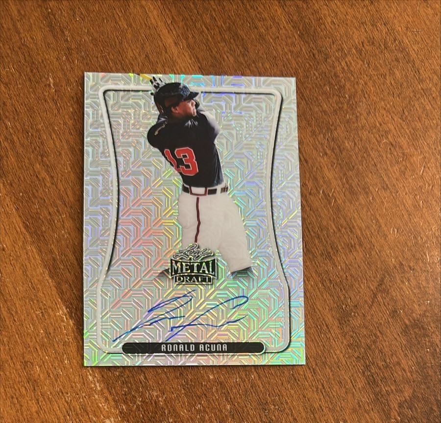 Ronald Acuna Jr 2020 Leaf Metal Draft Mojo Auto BA-RA1 Atlanta Braves