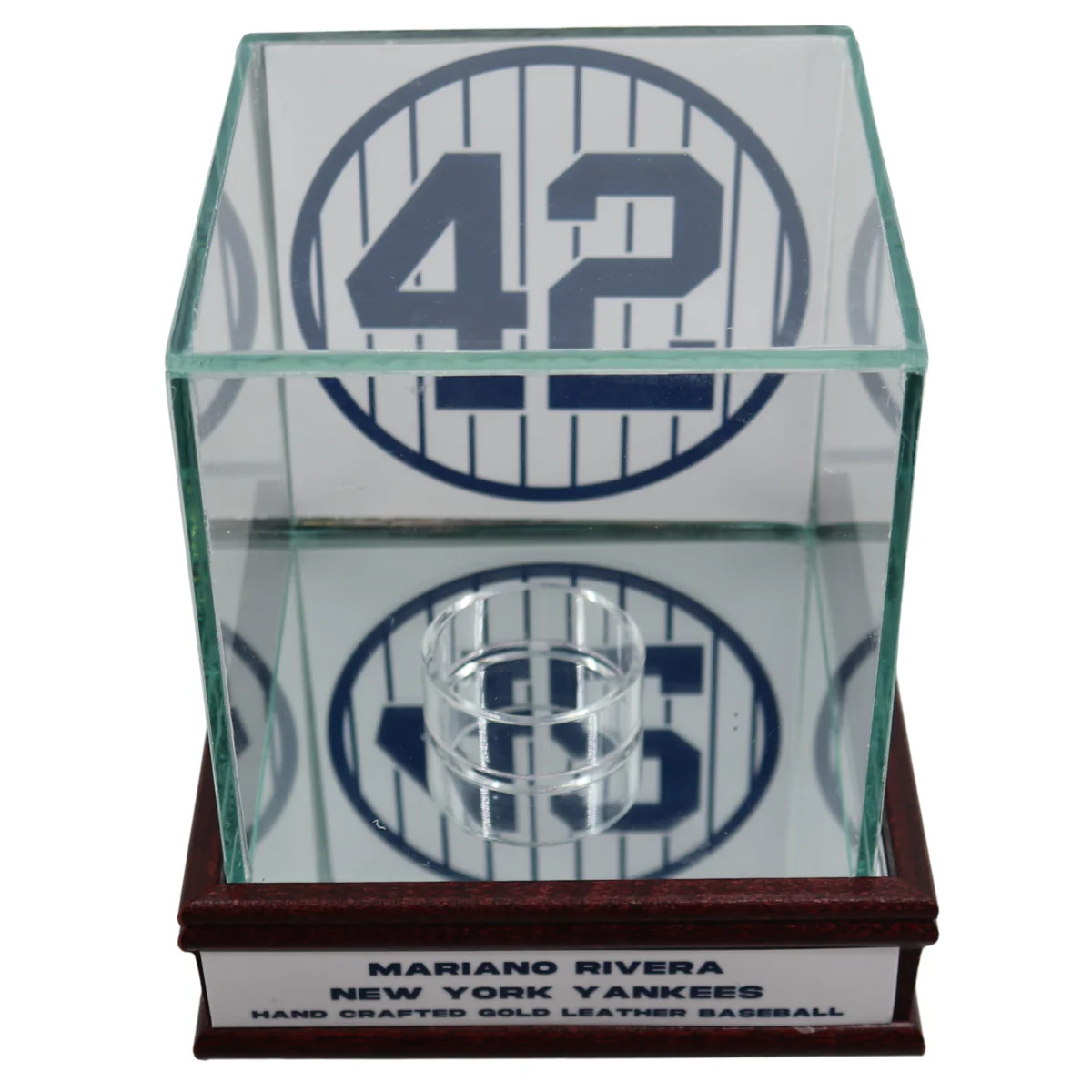 Mariano Rivera Yankees Autographed Inscribed Gold Baseball LE of 42 (CX Auth)