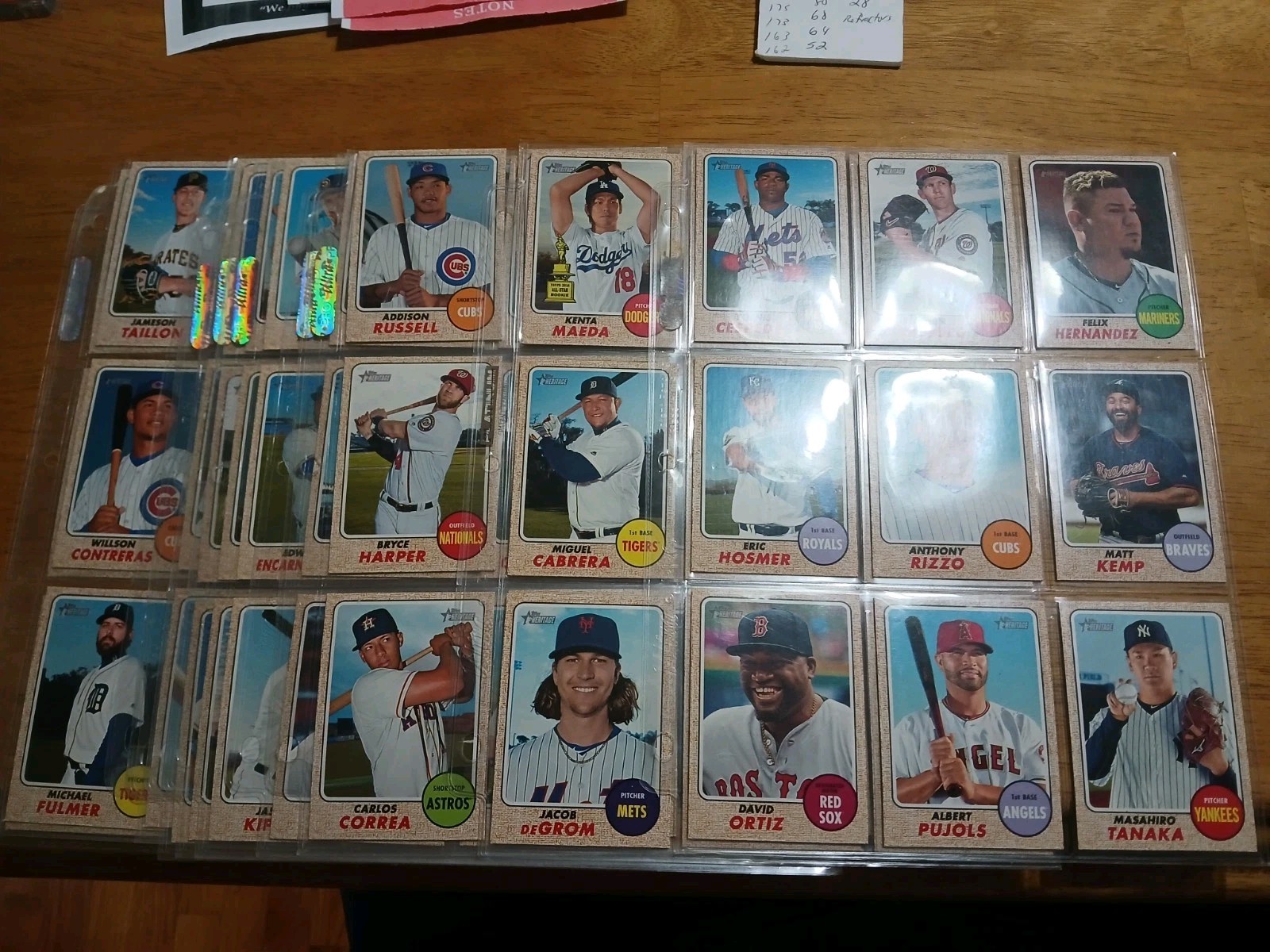 2017 Topps Heritage 91 Card SP 401-500 Lot -9 SHORTPRINT Set Trout Harper Stars