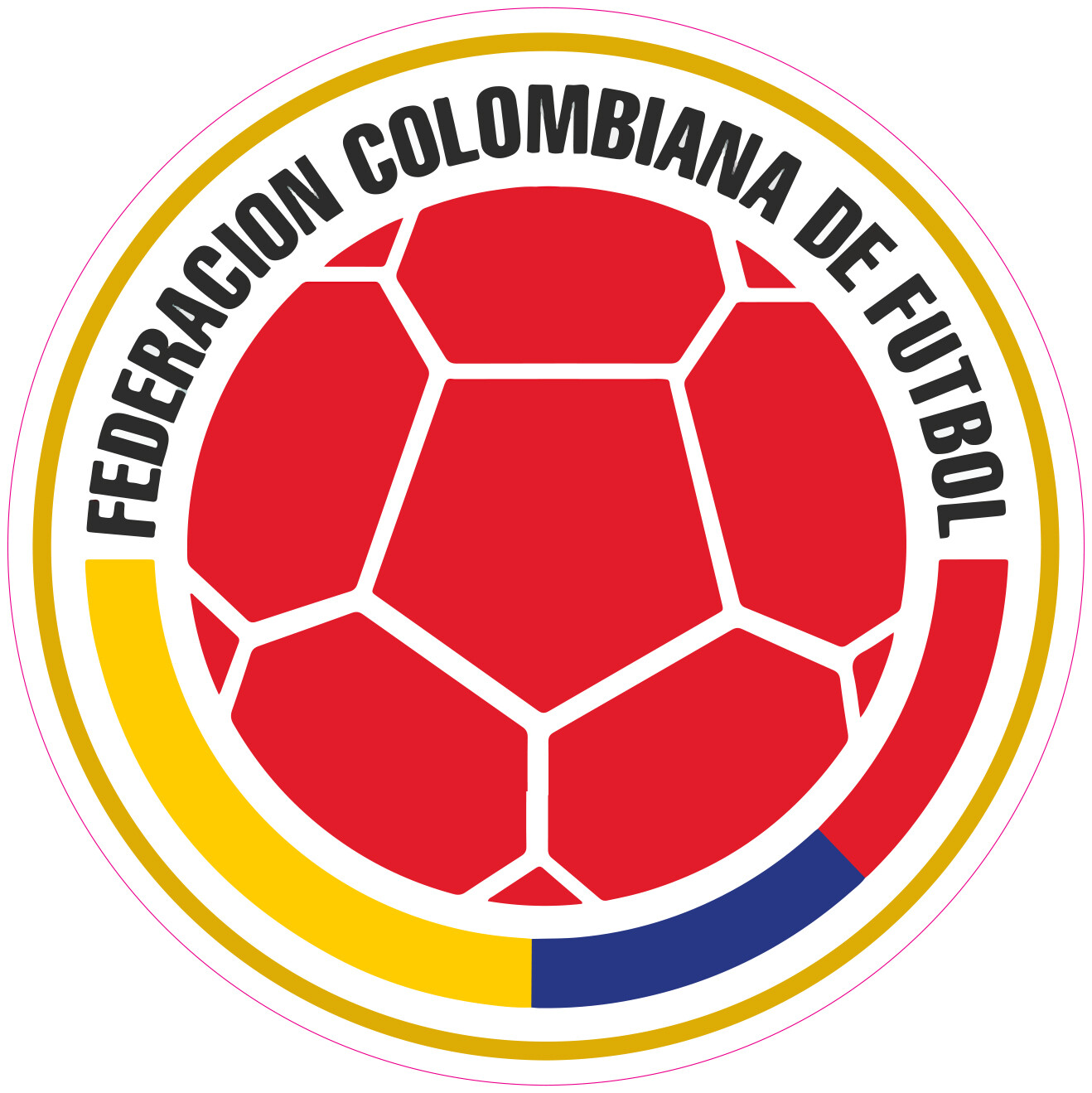 Colombia National Soccer Team Logo HTV Heat Transfer Vinyl Iron On (NOT A PATCH)