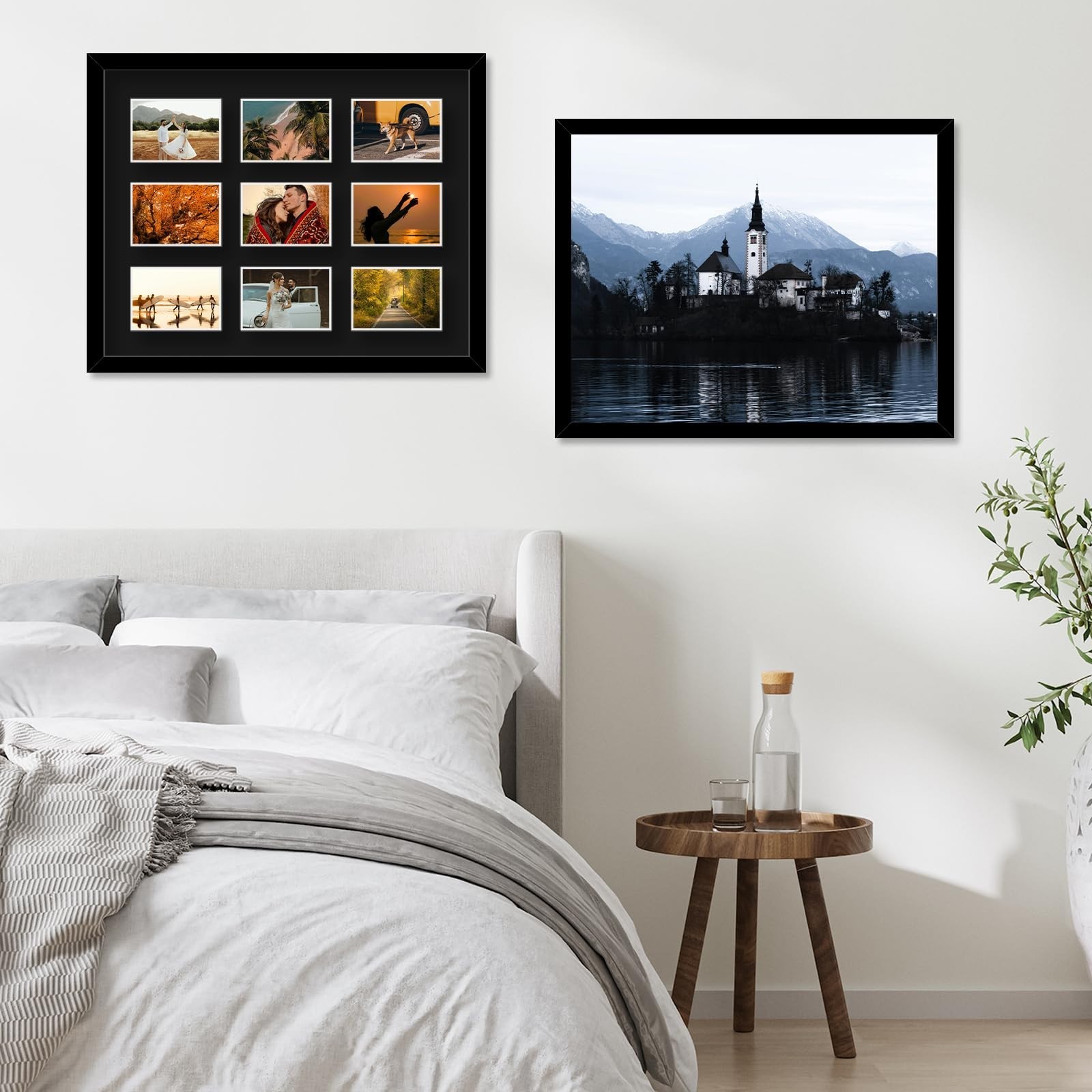 9-Card Trading Card Display Frame – Wall Mount for Sports Collectors, Black