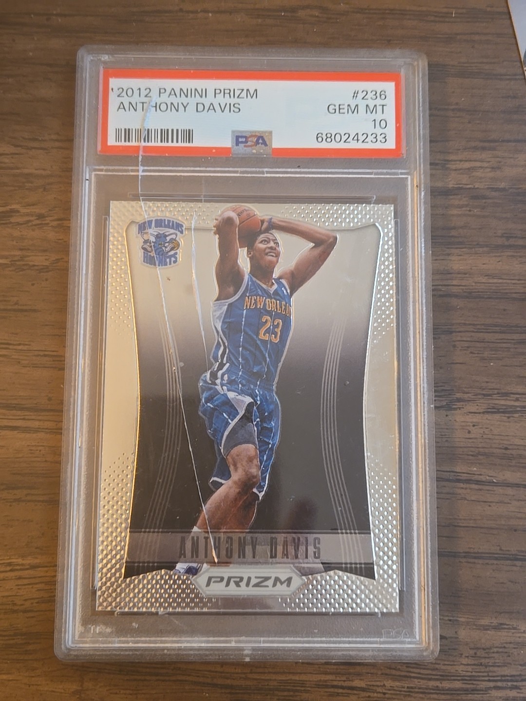 2012 ANTHONY DAVIS (RC) PRIZM PSA 10 BROKEN CASE, CARD OK #236 RETURNS ACCEPTED