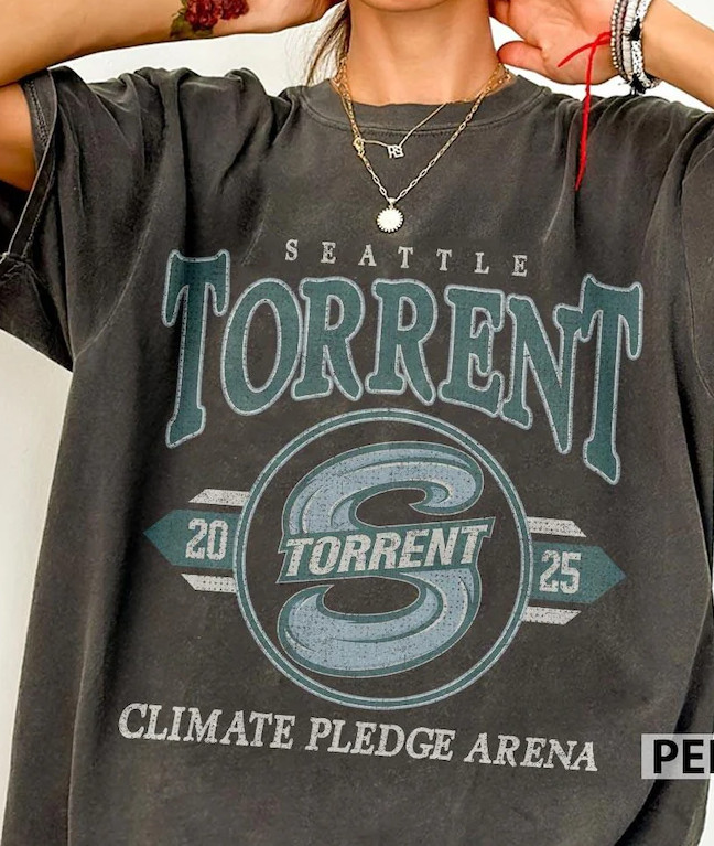Seattle Torrent Ice Hockey Team Vintage charcoal color shirt VK11260
