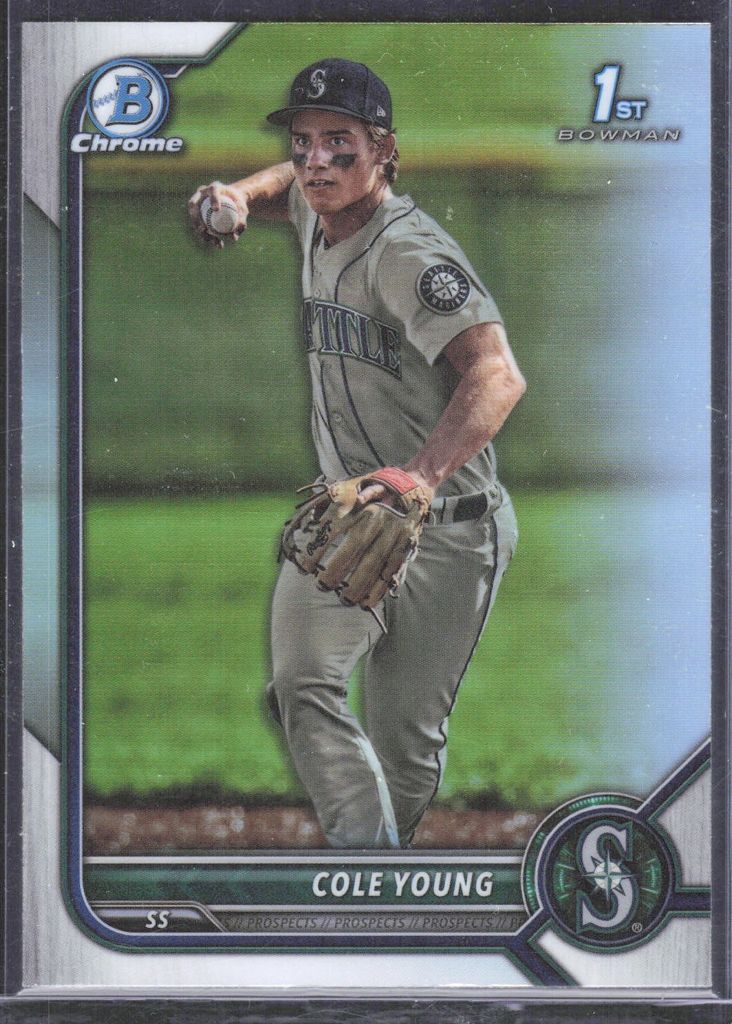2022 1st Bowman Draft Cole Young Chrome Refractor #BDC-112 Mariners