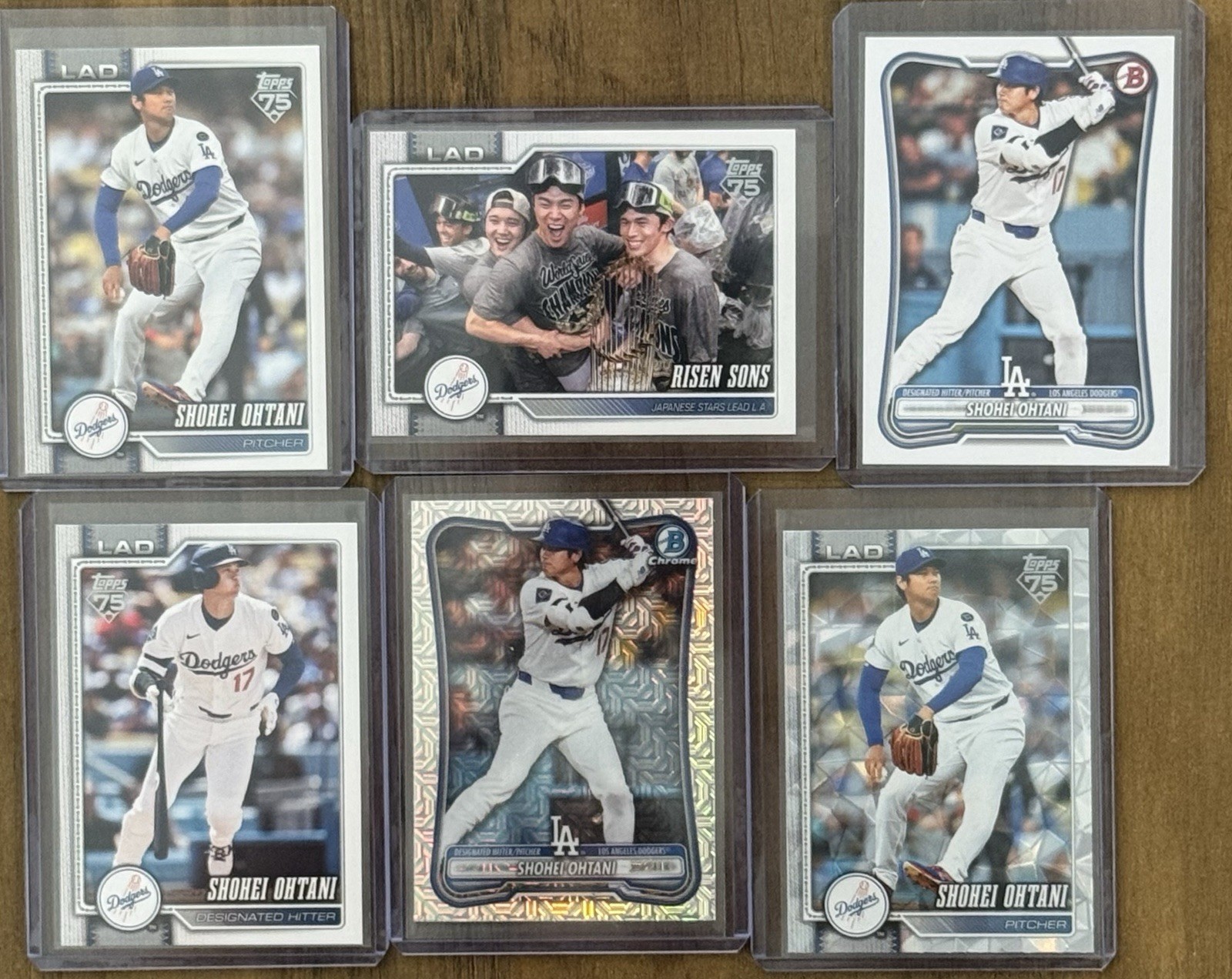 2025-26 Shohei Ohtani 6-Card Lot | Diamante , Mojo Refractor, Base