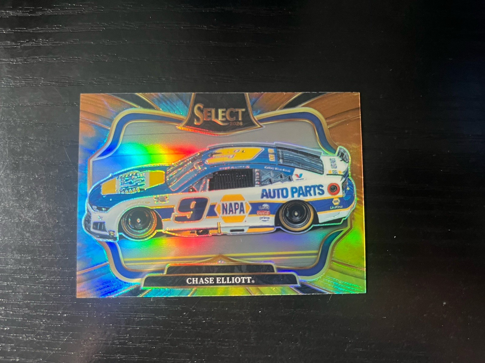 Chase Elliott 2026 Panini Select Pit Road Tie-Dye Prizm 16/25 #122 Napa Chevy