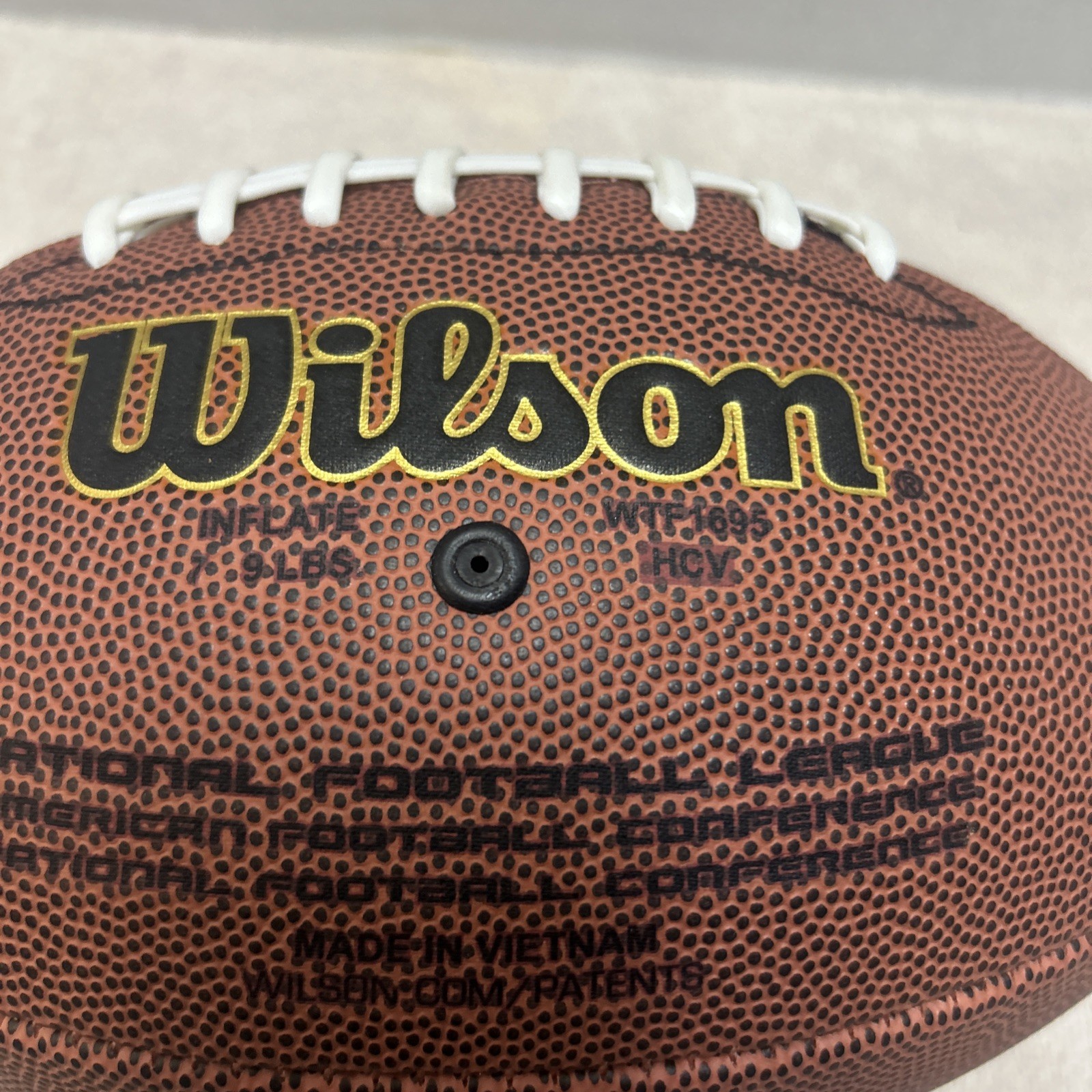 Official Wilson NFL Full Size Bronze Series Autograph or Play Football WTF1695