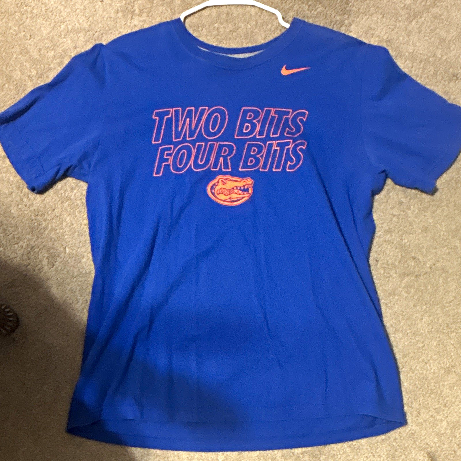 Nike Florida Gators “Two Bits Four Bits” Blue/Orange T-Shirt Size L