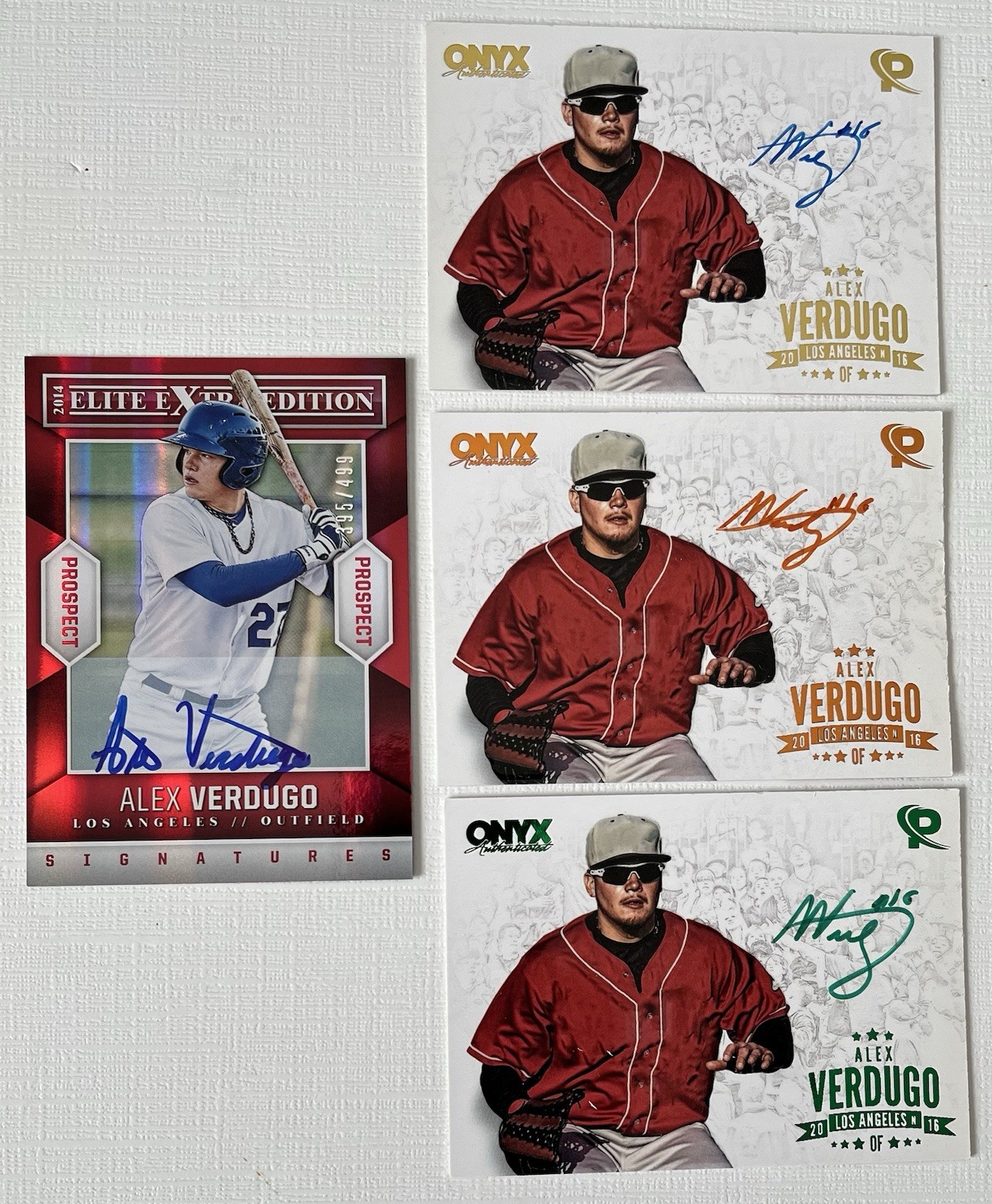 Dodgers Lot of (4) Alex Verdugo Auto Autograph Rookie Cards /5 /25 /50 /499
