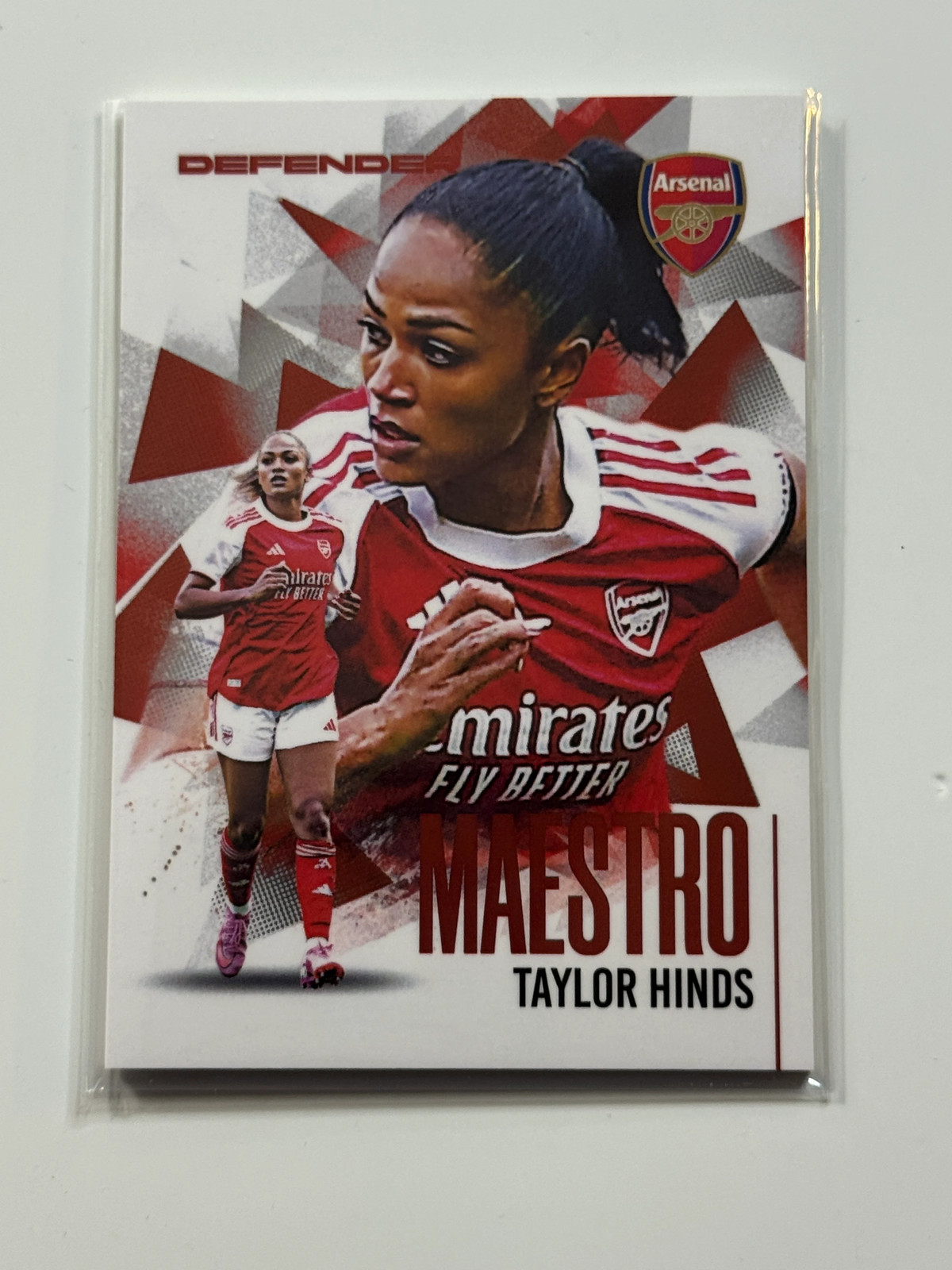 2025-26 Futera Club FX Arsenal Maestro Red #30 Taylor Hinds 06/09