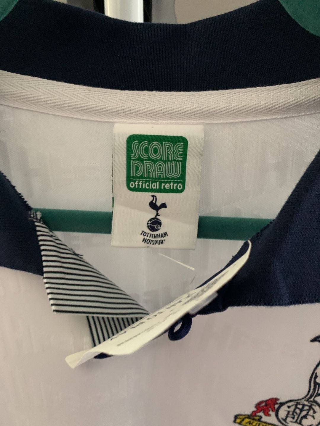 Score Draw Tottenham Hotspur 1991 FA Cup Final Retro Home Football Jersey