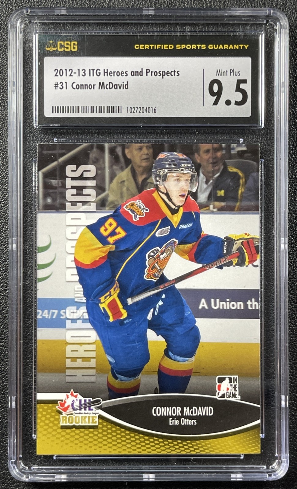 2012-13 ITG Heroes and Prospects Connor McDavid #31 Base CSG 9.5
