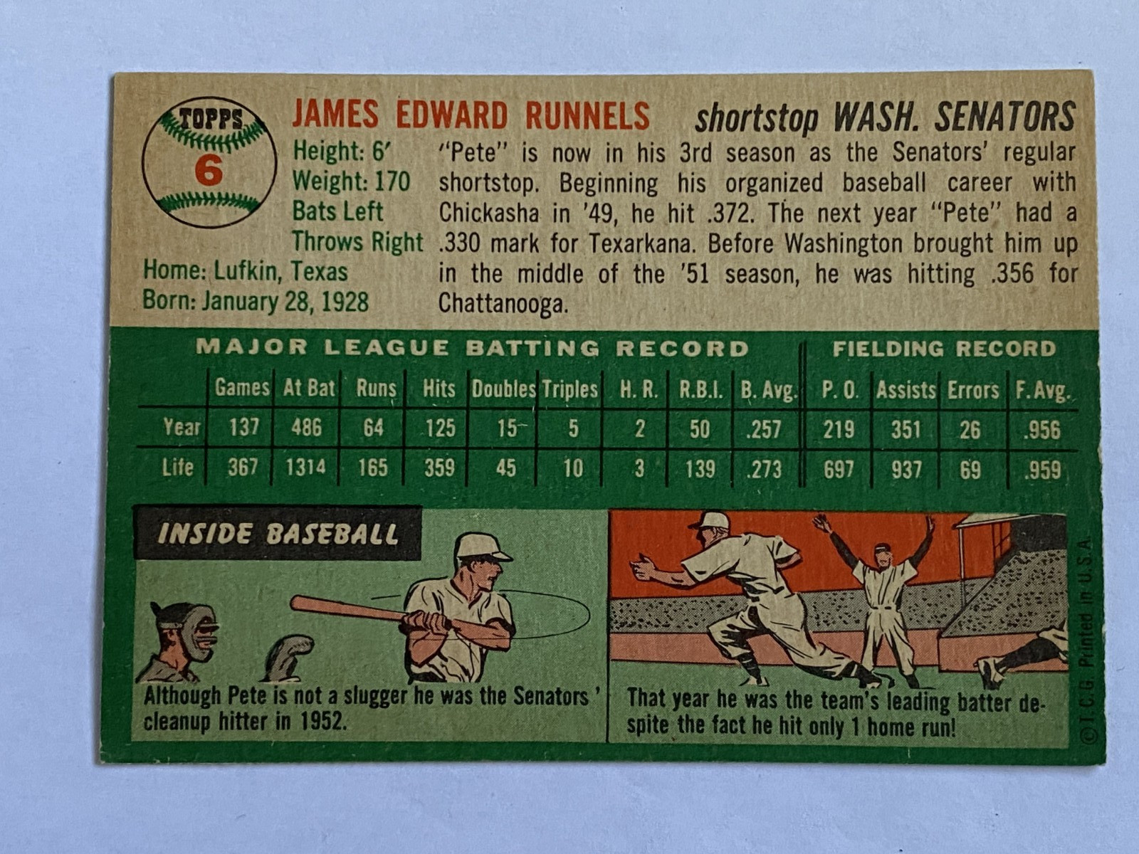 1954 Topps Gus Zernial #2